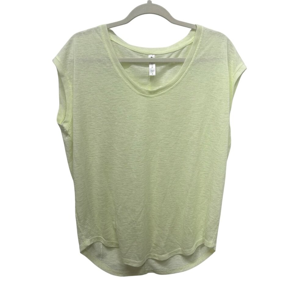 Athleta Womens Light Green Short Sleeve Top modal blend M